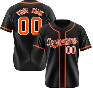 Camiseta de Béisbol Personalizada para Hombre, Negra con Ribete Rojo, Nombre y Número del Equipo Sublimados, Absorbe la Humedad, Transpirable, UPF 50, Elástica en Cuatro Direcciones - Product Image 6