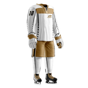Tenue d'équipe de hockey sur glace, uniforme de hockey sur glace de haute qualité, couleur personnalisée, 100% polyester, en vente en ligne - Product Image 3
