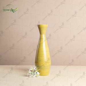 Vase en bambou en vente chaude, fabriqué à 100% en bambou naturel filé, pour la décoration intérieure et extérieure, en provenance du Vietnam - Product Image 2