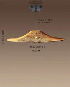 Handmade Modern Luxury Rattan Hanging Light Lightweight & Eco-Friendly for Bedroom and <b>Study</b> Room - Product Image 5