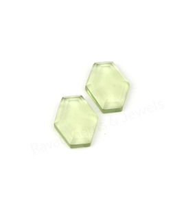 Cuarzo Amatista Verde, Forma Hexagonal, Corte Escalonado, Alto Pulido, 10x16mm, Cabujón Suelto, Gema para Joyería, Colgante, Collar, Pendiente - Product Image 4