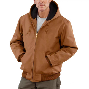 Mens <b>Canvas</b> Bomber <b>Jacket</b> With Custom Logo Embroidery Cotton <b>Canvas</b> <b>Work</b> <b>Jacket</b> With Personalized Patches - Product Image 2