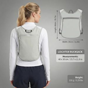 Hydration <b>Vest</b> With Mesh Back Adjustable Straps <b>Reflective</b> Design For Hiking Outdoor Activities Durable Nylon Construction - Product Image 2