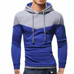 Sudadera básica para hombre, corte regular, de algodón y forro polar, informal, de manga larga, con capucha ajustable, bolsillo tipo canguro, para uso diario. - Product Image 4