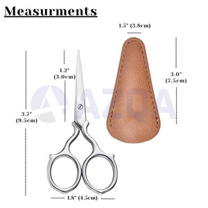 Ciseaux de toilettage professionnels en acier inoxydable de précision avec étui de rangement en cuir PU pour les soins de beauté - Product Image 2