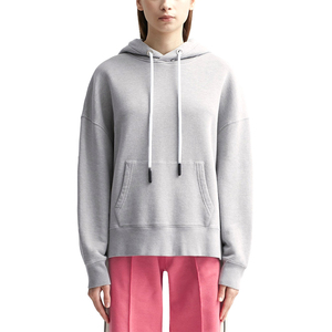 Sudadera con capucha y cremallera para mujer, 100% algodón, estampada, estilo casual, lavado ácido, corte crop, para otoño/invierno - Product Image 4