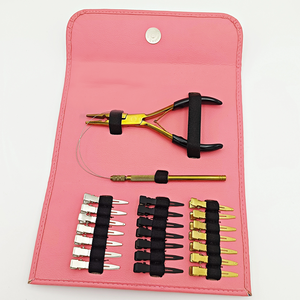 Bolsa de Almacenamiento para Extensiones de Cabello de Acero Inoxidable Rosa, Plástico y Metal, de Uso Comercial, con Kit de Herramientas y Alicates de Microenlace - Product Image 4
