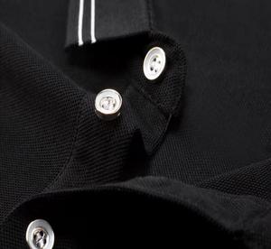 Chemise Homme Manches Courtes en Coton Piqué Couleur Unie Boutonnée Style Décontracté Coupe Classique Tissu Tricoté Respirant 180g Logo Avant - Product Image 5