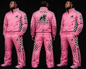 Custom Streetwear Tracksuit with DTG Digital Print, Men Windproof Two-Piece Sports Set, Nylon Cropped Stand Collar <b>Zip</b>-<b>Up</b> <b>Jacket</b> - Product Image 4