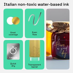 ARTISTRO 2 pennarelli per pittura acrilica Extra punta sottile 0.7mm in oro e argento per la creazione di progetti artistici e altro - Product Image 3