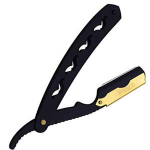 มีดโกนพับได้ สแตนเลสสตีล มีดโกนตัดผมสำหรับช่างตัดผม เปลี่ยนใบมีดได้ มีดโกนพับได้แบบกำหนดเอง มีดโกนตรงสแตนเลสสตีล - Product Image 4