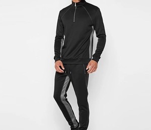 Chaqueta Deportiva para Hombre con Bloques de Color, Manga Larga, Cuello Alto, Cierre de Cremallera, Ropa Deportiva de Otoño, Transpirable, Mezcla de Poliéster y Algodón - Product Image 4