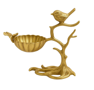 Luxury Metal Rectangle Polished Dry Fruit Serving Bowl Tree Stand Decorative Snack Platter for Home Kitchen Hotel Restaurant - Product Image 1