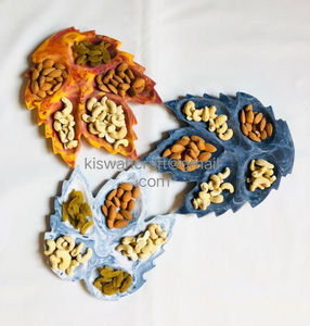 Plateau de service en résine durable au design américain pour fruits secs et aliments à motif solide de couleur naturelle pour un usage quotidien à la maison et les fêtes - Product Image 5