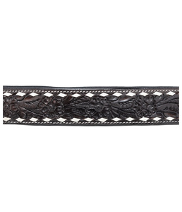 Heavy Duty Nylon Horse Halter with Hand-<b>Tooled</b> Floral Padding Adjustable Padded Noseband Cheek Bridle for Horse Endurance Racing - Product Image 2