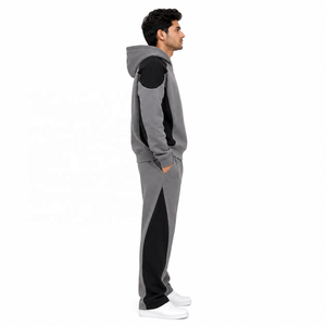 Unisex Raglan Hoodies Sweatshirt Set Casual Fleece <b>Tracksuit</b> Logo Front Pocket Oversized Fit Streetwear 100% Cotton Winter B2B - Product Image 2