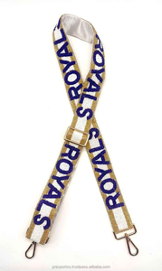 Delta Sigma Theta Multicolor Beaded Sorority <b>Strap</b> Custom Handmade Embroidery Vintage Cotton Bag Hanger <b>Adjustable</b> Shoulder - Product Image 4