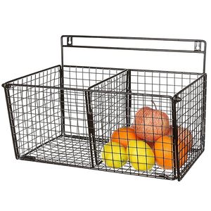 Cesta de Almacenamiento Rectangular Profunda de Alambre Metálico, Organizador Resistente para Estantes del Hogar - Product Image 1