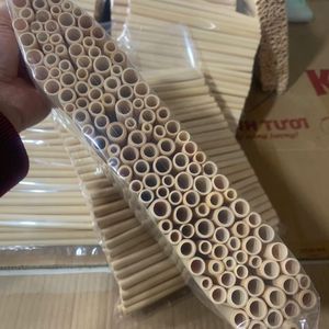 HOT SELLING 2026 Blue Lotus <b>Bamboo</b> Drinking <b>Straw</b> Biodegradable Reusable Eco Friendly Premium Quality for Drinking Juice - Product Image 2