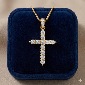 เครื่องประดับฮิปฮอปแฟชั่น SHRAMAN DIAMOND แบบสั่งทำได้สำหรับทั้งชายและหญิง เงินแท้ 925 ชุบทอง ประดับโมอิสซาไนต์ จี้รูปพระเยซูแบบคริสเตียน - Product Image 4