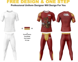 Traje de Compresión para Hombre con Diseño Elegante y Estampado por Sublimación, Tela Transpirable de Excelente Calidad, Conjunto de Rashguard de Manga Larga para MMA - Product Image 2