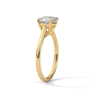 แหวนเพชรทรงคุชชั่นเพาะเลี้ยงในห้องปฏิบัติการ ชุบโรเดียม ทอง 14K หรือ 18K สำหรับผู้หญิง ของขวัญวันครบรอบแต่งงาน - Product Image 6