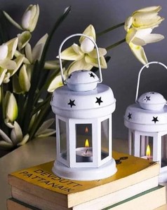 Premium Quality <b>White</b> <b>Lantern</b> Iron Christmas Decor <b>Lantern</b> Modern Design Eco-Friendly Durable Candle Holder Indoor Outdoor Home - Product Image 5