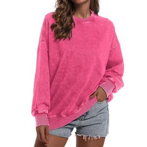 Sweat-shirts Premium délavés à l'acide, logo personnalisé, OEM ODM, sweats à col rond vintage, vente en gros, fabricant de vêtements sur mesure - Product Image 6
