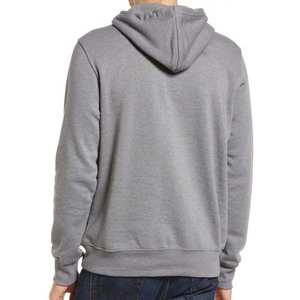 Sudadera con Capucha de Algodón para Hombre, Color Sólido, Corte Regular, Informal, con Bolsillo Delantero, para Otoño, Gris - Product Image 2