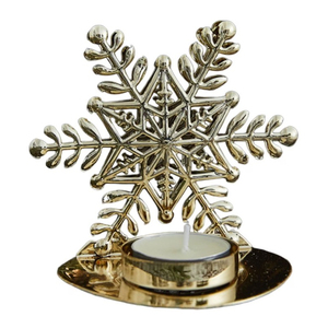 Porte-bougie élégant en forme de cerf doré, fait main en aluminium, pour la décoration de Noël et de l'Avent - Product Image 6