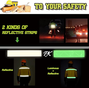 Camisa de Manga Larga de Alta Visibilidad, 100% Algodón, con Franjas Reflectantes Luminosas para Trabajo Nocturno - Product Image 6