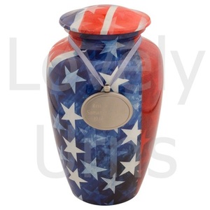 Urna de Cremación con Diseño de Estrellas y Franjas, Urna Patriótica de Aluminio para Cenizas de Adultos, Recuerdo Conmemorativo, Accesorios Funerarios Militares - Product Image 4