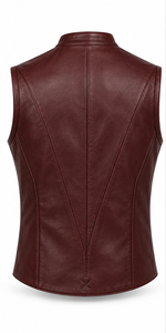 Men's Fashion & Designer Leather <b>Vests</b> | <b>Grey</b> Black Burgundy Brown Blue | OEM ODM Manufacturer | Premium Design Quality | - Product Image 2
