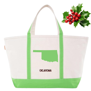Classic Green 100% Cotton <b>Canvas</b> <b>Tote</b> with Shoulder Strap and Handles - Product Image 1