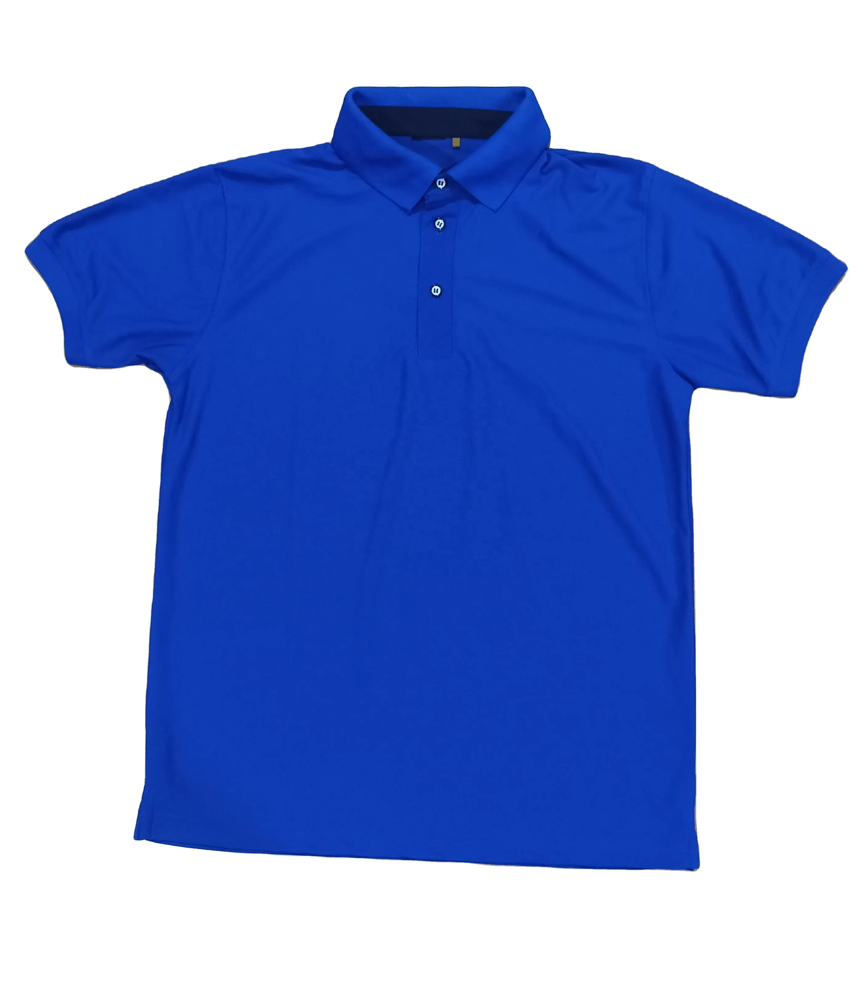 Mềm Cotton Cảm Thấy Golf Polo T-Shirt Đồng Phục Công Ty Áo Phông Người Đàn Ông 100% Polyester Giản Dị Đồng Bằng Nhuộm Cổ Áo Nhăn Miễn Phí T Áo Sơ Mi