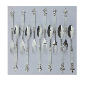 Cucharas y Tenedores de Metal con Acabado de Níquel, Cubiertos Decorativos para Mesa, Utensilios de Cocina, Suministro de India - Product Image 3