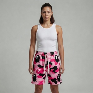 Shorts en maille camouflage rose pour femme, séchage rapide, légers, pour le sport et la gym - Product Image 2