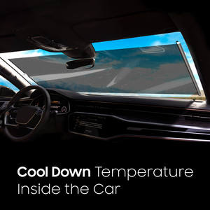 Roadpower Silver Car <b>Window</b> <b>Shade</b>-Retractable Solar Control Film With UV Protection Keeps Interior Cooler And More Comfortable - Product Image 3