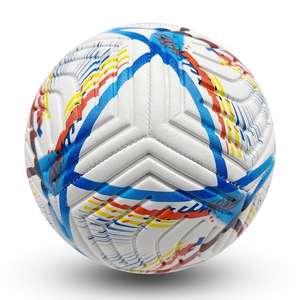 Balón de Fútbol Ligero de Cuero Sintético Cosido a Máquina, Tamaño 3, Mini Balón de Fútbol para Niños - Product Image 1