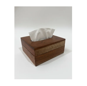 Boîte à mouchoirs en bois naturel de forme carrée au design unique, avec un travail artisanal hautement poli, aux meilleurs prix - Product Image 5