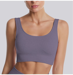 Wholesale Plus Size Soft Padded Shockproof Breathable Reversible Cross <b>Back</b> Yoga Sports Bra Custom Open <b>Back</b> Sets - Product Image 6