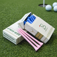 Tees de golf en bambou professionnels personnalisés 83mm 70mm 54mm 42mm – Équipement durable pour tournois et entraînements – Conception de logo – Emballage type boîte à cigarettes