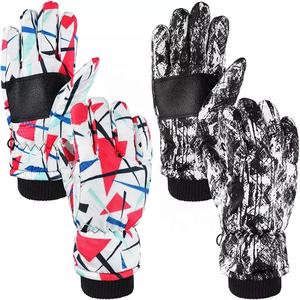 Venta al por mayor de guantes de esquí de dedo completo antideslizantes impermeables y cálidos guantes de seguridad deportivos para montar al aire libre compatible con pantalla táctil - Product Image 1