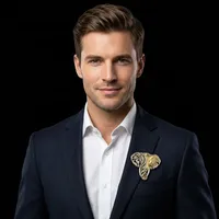 Colgante de Elefante en Oro Amarillo de 18k y Plata de Ley con Diamante de Laboratorio de 1.81ct, Corte Brillante, Pieza Artística de Lujo con Filigrana para Hombre