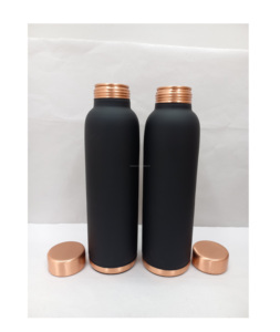 ขวดน้ำทองแดงที่สง่างามพร้อมฝาปิดกันรั่วและอายุรเวทประโยชน์ต่อสุขภาพสำหรับการให้ความชุ่มชื้นในชีวิตประจำวัน - Product Image 2