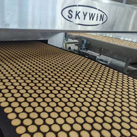Four tunnel industriel électrique et à gaz à prix avantageux pour la cuisson de biscuits, gâteaux et la production en ligne de produits de boulangerie