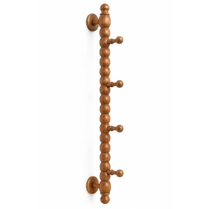 Porte-manteau mural traditionnel à un seul niveau en bois de manguier |   Meubles de rangement artisanaux pour salon - Product Image 1
