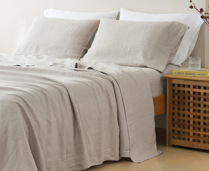 Cheap Price <b>Flat</b> <b>Fitted</b> <b>Sheet</b> Sets 100% Natural Pure Linen <b>Flat</b> <b>Fitted</b> <b>Sheet</b> Sets - Product Image 2