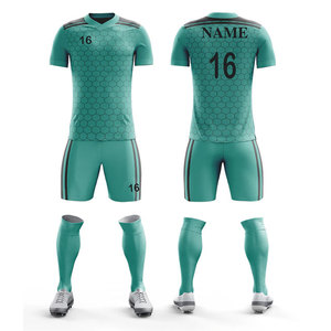 Uniforme de Fútbol Multicolor para Adultos, Conjunto Combinado para Verano y Todas las Temporadas, Ropa de Práctica Transpirable, Camiseta y Pantalones Cortos de Fútbol - Product Image 1
