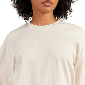 T-shirt en coton pour femme, coupe ample et décontractée, manches courtes, col rond, confortable, streetwear, fabricant OEM ODM, vente en gros - Product Image 1